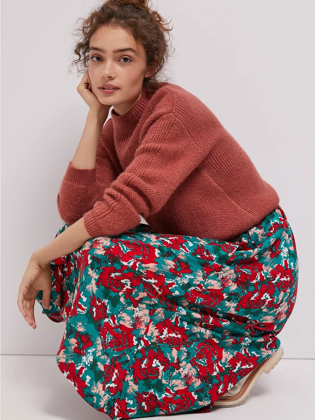 Nwt Anthropologie Miley Ruffled Midi Skirt - Size S